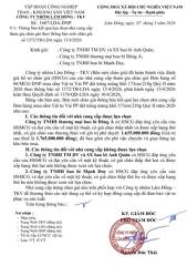 Thông báo kết quả lựa chọn nhà cung cấp   tham gia chào giá theo thông báo mời chào giá  số 1372/TB-LDA ngày 13/4/2026