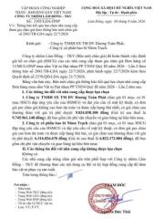 Thông báo kết quả lựa chọn nhà cung cấp   tham gia chào giá theo thông báo mời chào giá  số 2881/TB-LDA ngày 22/7/2026